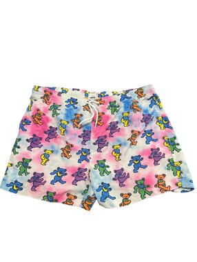 Ripple Junction Grateful Dead Dancing Bears Swim Trunks Lined Men XL Tie Dye